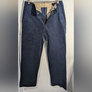 Banana Republic Corduroy Navy Men's Relaxed Fit Mid Rise Pants